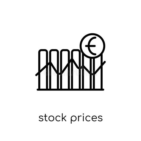 Stock Prices Outline Icon Isolated Line Vector Illustration From