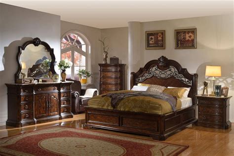 Find the affordable bedroom set of your dreams at the dump. McFerran Tuscan Traditional Victorian Brown Wooden Queen ...
