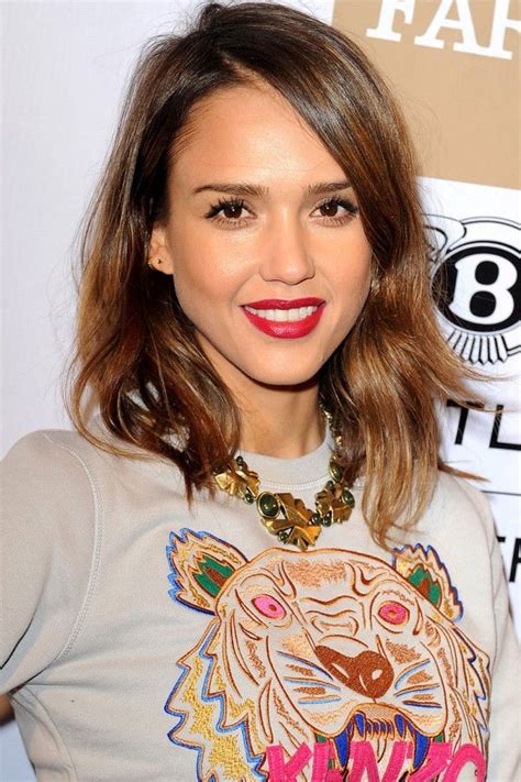Jessica Alba With A Tousled Layered Bob Bob Hairstyles InStyle UK