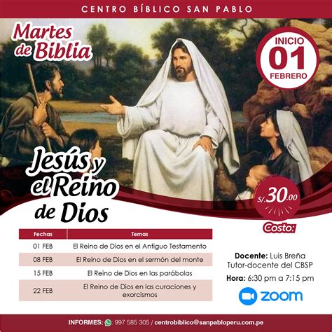 San Pablo Perú Curso Virtual Martes De Biblia “jesús Y El Reino De Dios”