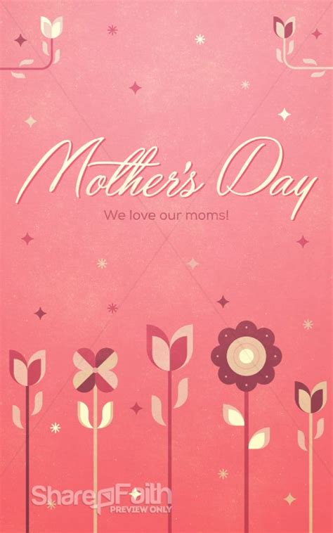 Mothers Day Christian Sermon Bulletin Mothers Day Bulletin Covers