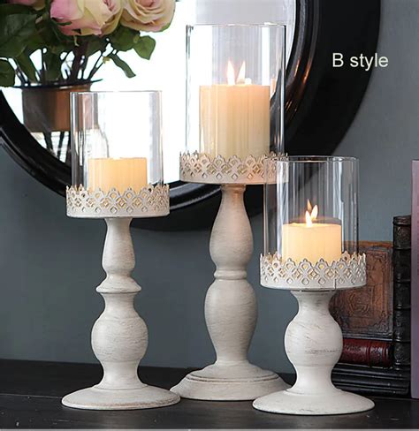 Candle Holder Set Of 3 In Different Sizes 33 28 24 Cm Stick High Metal