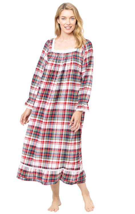Martha Flannel Nightgown Dress Stewart Plaid