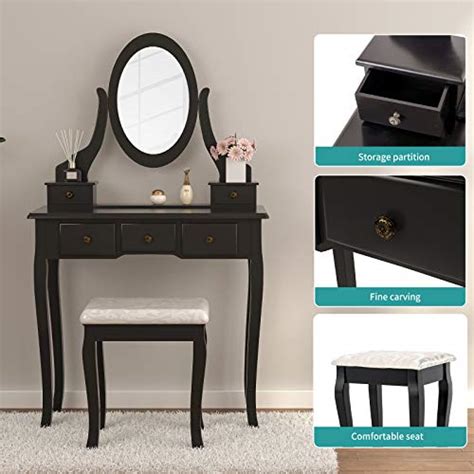 Mecor Vanity Table Set Dressing Table With Mirrorvanity Makeup Table