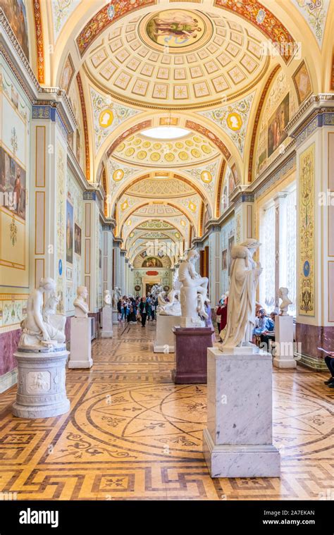 Interior Architecture And Artwork In The State Hermitage Museum In St