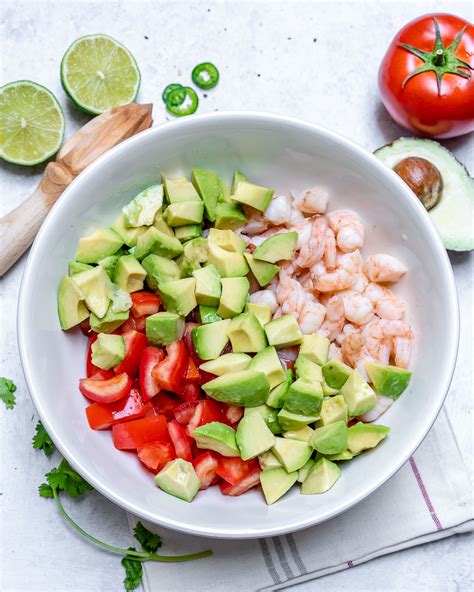 In this shrimp ceviche recipe, we cook the shrimp before marinating it in lemon, lime and orange juices, plus chiles for some heat. Eat Fresh with this Cilantro Lime Shrimp Ceviche Chopped Salad! | Clean Food Crush