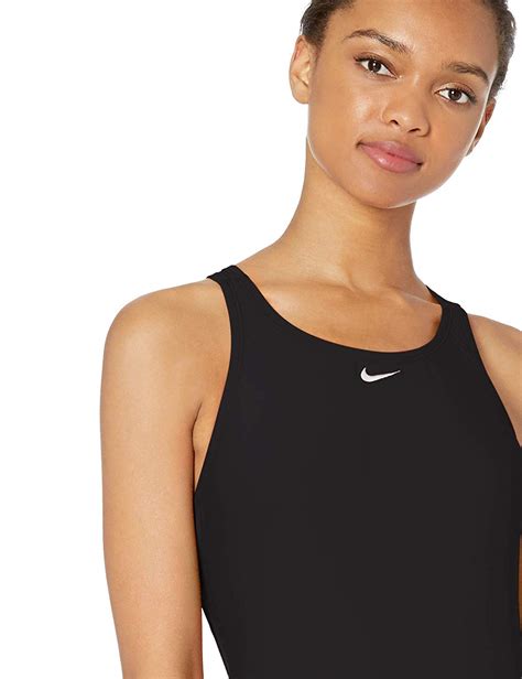 Nike Swim Womens Fast Back One Piece Swimsuit Black 36 Black Size
