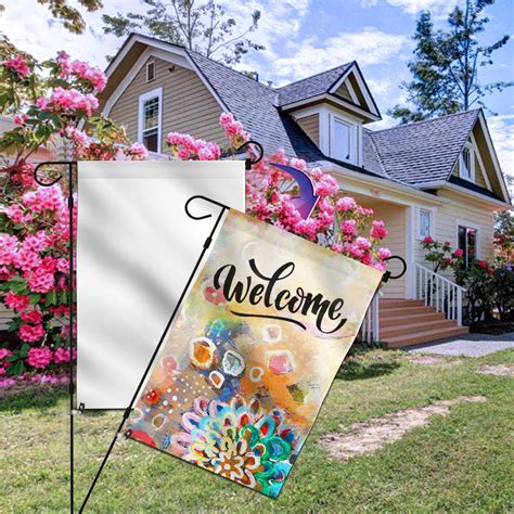 Anley Blank Solid White Garden Flag Diy Personalized Craft Banner For