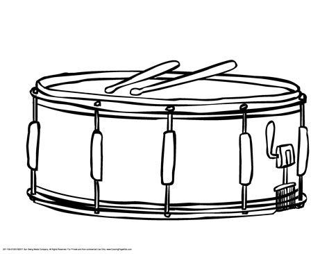 Music Snare Drum Coloring Pages For Kids Gaf Printable Music