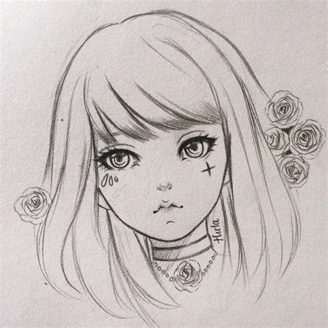 Girl Drawing Sketches Pencil Art Drawings Anime Girl Drawings Art
