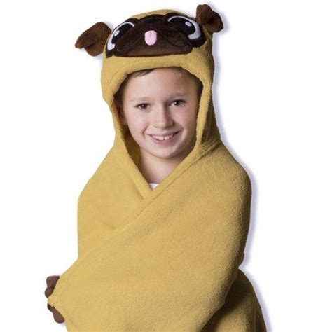 Comfy Critters Hooded Blankets Pickle The Pug Hooded Blanket Early