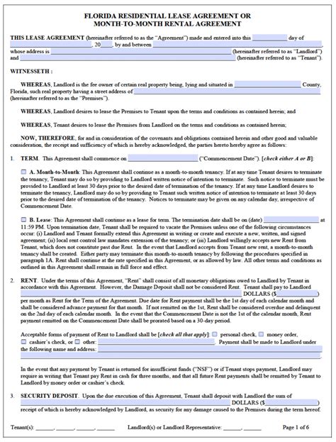 California lease agreement with esign ez landlord forms. Florida-Association-of-Realtors-Standard-Residential-Lease ...