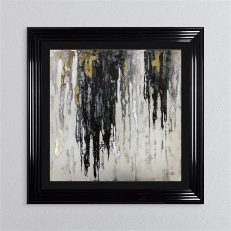 Abstract Gold Dripping Keys No 2 Framed Wall Art Shh Interiors
