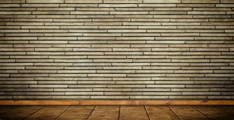 Brick Wall And Wooden Floor Stock Illustration Illustration Of