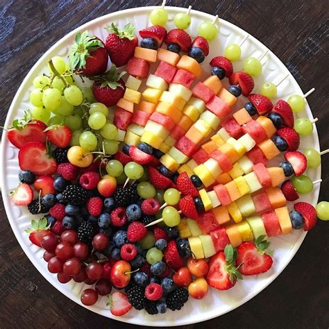 Rainbow Fruit Kebabs Platter Rhealthyrecipes