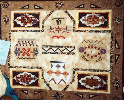 This Quilt Features A Variety Of Motifs Adapted From Southwestern