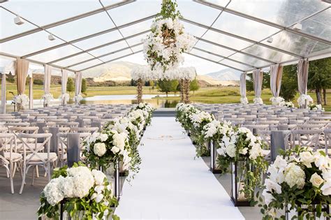 Clear top wedding tent ceremony in Aspen Colorado on ranch Outdoor Tent