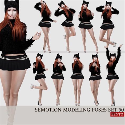 Second Life Marketplace Semotion Female Bento Modeling Poses Set 50