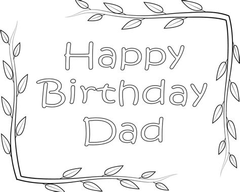 Happy Birthday Uncle Pages Coloring Pages Uncle Birthday Card Coloring Card T From Nephew