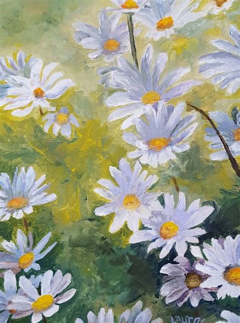 Dreamy Daisies Painting In 2020 Dreamy Art Daisy Painting Art