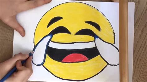 How To Draw Laughing Emoji 😂 Youtube