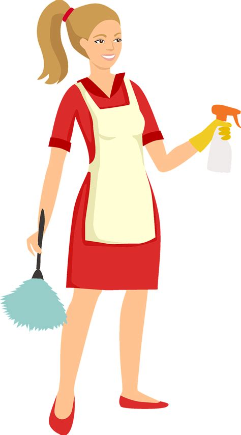 maid clipart cleaning lady maid cleaning lady transpa