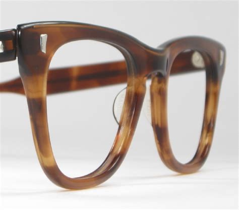 Optometrist Attic Marine Men S Tortoise Plastic Vintage Eyeglasses