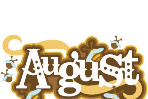 August Pictures Clipart Welcome New Month | Clip art, Hello august, Free clip art