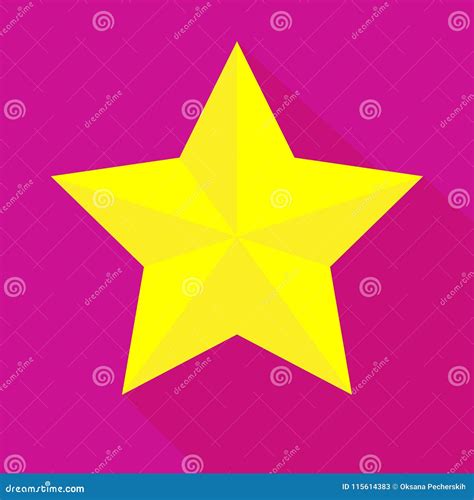 Star Vector Icon Of Yellow Color Stock Vector Illustration Of Shape