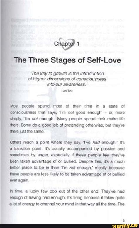 Chapigt 1 The Three Stages Of Self Love The Key To Growth Is The