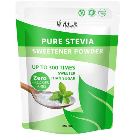 Pure Stevia Powder Extract Sweetener Zero Calorie Sugar Free
