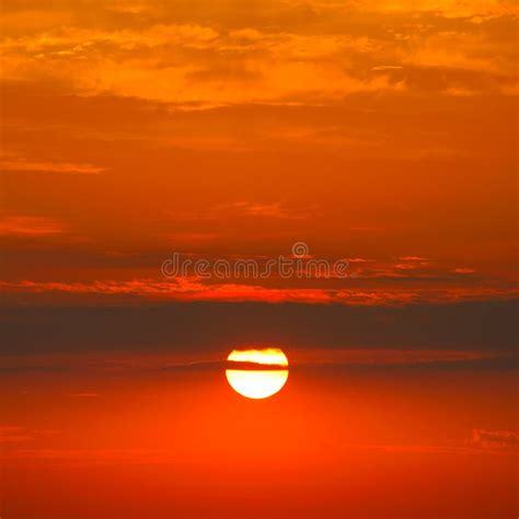 Bright Red Sunset Stock Photo Image Of Skyline Nature 161717434