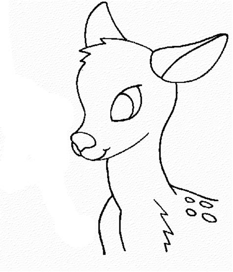 Easy Draw Deer Coloring Page Sketch Coloring Page