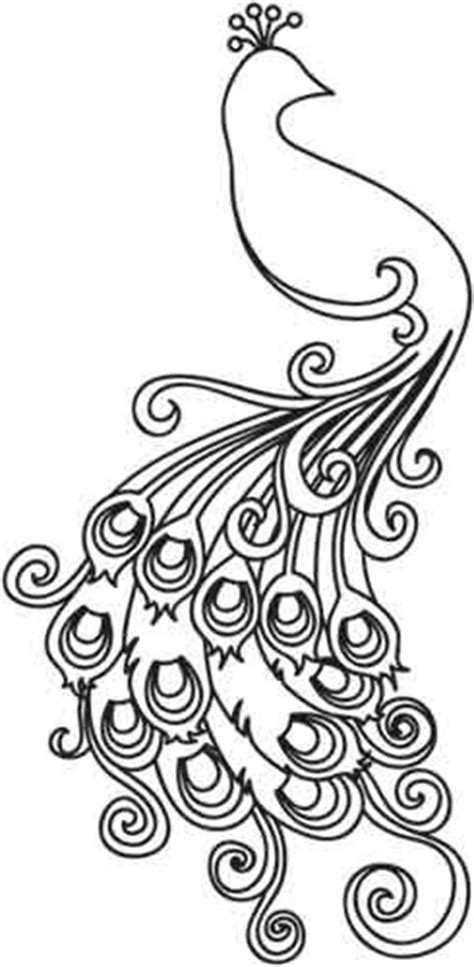 Pretty Peacock Outline Traceable Designs Pinterest Hand Embroidery Design And Awesome