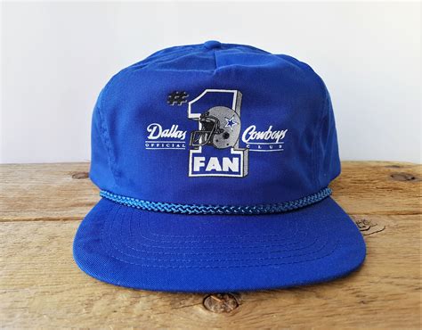 Dallas Cowboys 1 Fan Vintage 90s Snapback Hat Rope Lined Design Bill