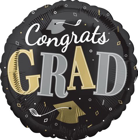 Congrats Grad Foil Graduation Balloon Helium Inflation Included