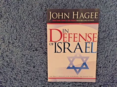 Paperback Book In Defense Of Israel By John Hagee Mandate Supporting