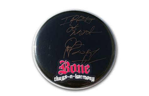 Wish Bone Bone Thugs N Harmony Authentic Signed Rapper Drumhead W