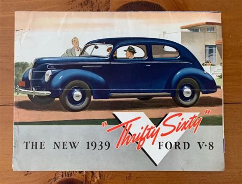 Vintage 1939 Ford V8 Sales Brochure Booklet Original Book Catalog