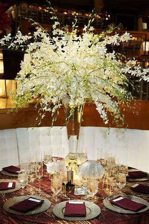 Dendrobium Orchid Hydrangea Tall Centerpieces Are So Classy