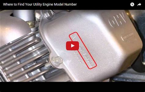 How To Find Utility Engine Model Number Briggs And Stratton