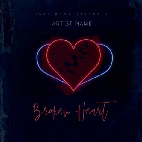 Копия Broken Heart Mixtapealbum Cover Art Template Postermywall