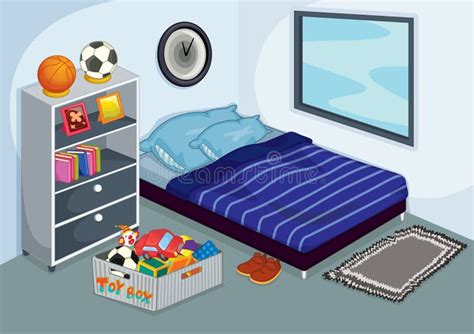 Messy Bedroom Stock Vector Illustration Of Shelf Home 24321450