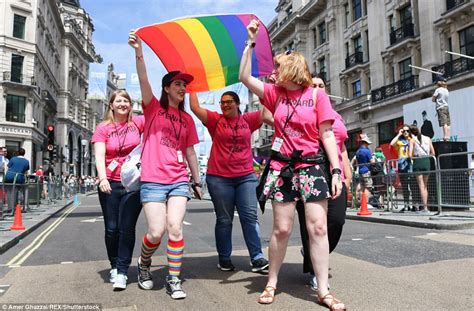 London Pride 1m People Gather For Uks Biggest Parade Daily Mail Online