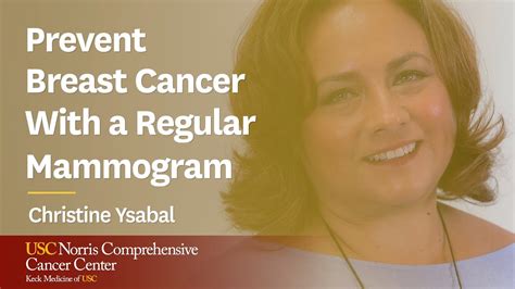 Prevent Breast Cancer With A Regular Mammogram Usc Norris Comprehensive Cancer Center Youtube