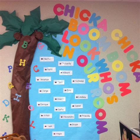 Chicka Chicka Boom Boom Bulletin Board Kindergarten Bulletin Boards Classroom Bulletin Boards