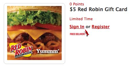 If you've picked up a red robin gift card in the u.s., click on gift cards at the top of this page and then go to check gift card balance to find out how much moola you have left on your card. HURRY Free $5 Red Robin Gift Card at My Coke Rewards