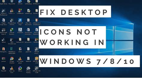 Fix Desktop Icons Not Clickable Not Working In Windows 781011 Youtube
