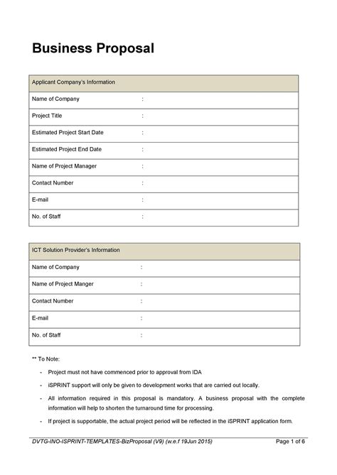 Business Proposal Template Fillable Printable Pdf And Forms Porn Sex Picture