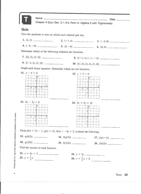 Domain And Range Practice Worksheet